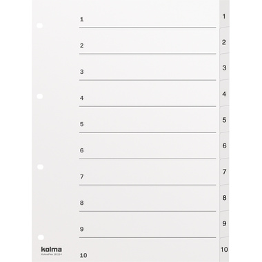 KOLMA Registro KolmaFlex A4 18.114.16 bianco 1-10