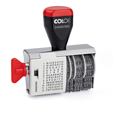 COLOP Mehrtextstempel 4000WD/I 12 Texte Italienisch