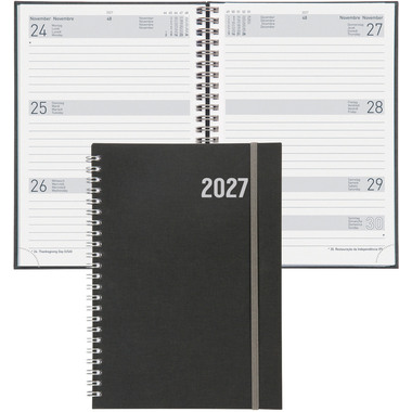 BIELLA Agenda Dispo Term Savana 2027 808591270027U 1S/2P grigio ML 14.5x20.5cm