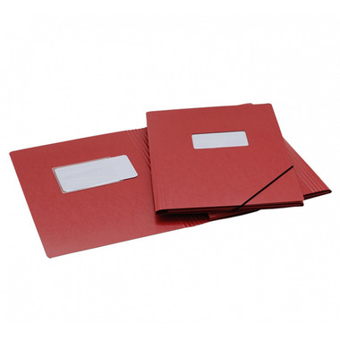 EROLA Cartella con elasti 650my A4 33299F rosso cart. fibra con finestra