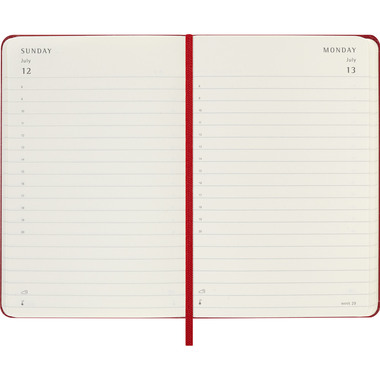 MOLESKINE Agenda Classic Pocket 2026 DHF212DC2Y26 1J/1P rouge écarlate HC 9x14cm