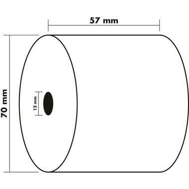 EXACOMPTA Rouleau de papier off 10 pcs. 40592E 57x70mmx40m pour caisse