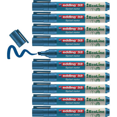 EDDING Flipchart Marker 32 1-5mm 32-3 bleu, Eco Line