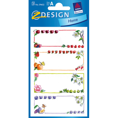 Z-DESIGN Sticker Home 59652 Früchte 3 Stück
