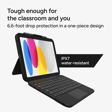 ZAGG Keyboard Tough Keys iPad 103117081 10.9 (Gen10),11(A16),Bl.,CH