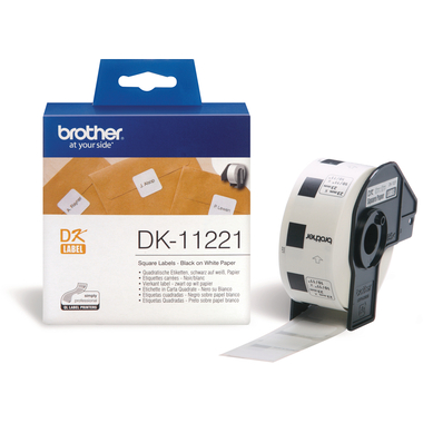 PTOUCH Etiketten quadratisch 23mm DK-11221 QL-500 weiss 1000 Stk./Rolle