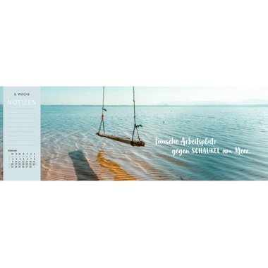 ARS EDITION Tischkalender 2026 13575 Sehnsucht Meer DE 29.7x11.5cm