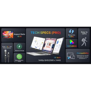 Mobile Pixels Mobile Pixels Trio 3 Pro 14" 14.1", 2240 x 1400