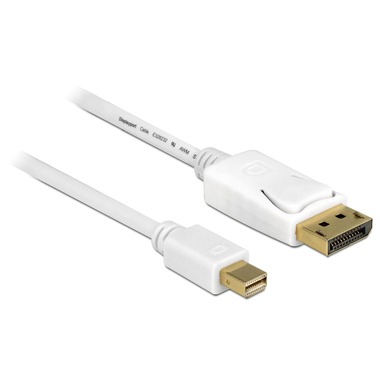 Delock Câble Mini-DisplayPort DisplayPort, 50cm, 4K 60Hz, blanc