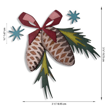 SIZZIX Cutting dies Decorations 664733 Set di 8