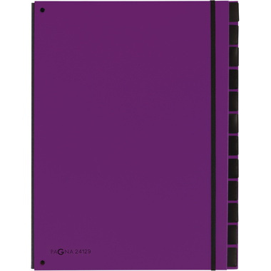 PAGNA Dossier à soufflets Trend A4 24129-12 pourpre 12 compartiments