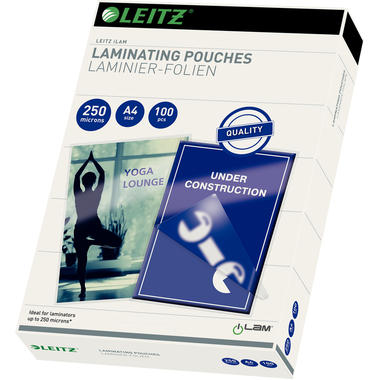 LEITZ Laminiertasche A4 16935 glanz, 250my 100 Stück