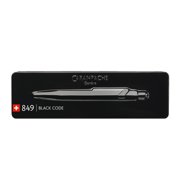 CARAN D'ACHE Stylo à bille 849 Black Code 849.496 noire, avec boite métal