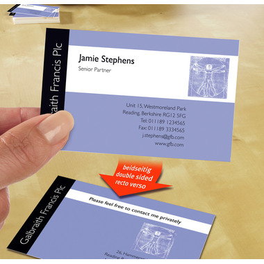 AVERY ZWECKFORM Biglietti da visita 85x54mm/A4 C32015-25 bianco, mat, 260g 200 pezzi