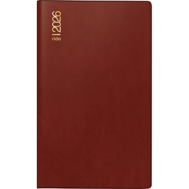 RIDOIDE Uni Planer 2026 7048002296.26 1M/2P bordeaux ML 10.4x15.3cm