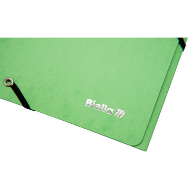 BIELLA Cartella con elastico A4 17840131U verde chiaro, 355gm2 200 fg.