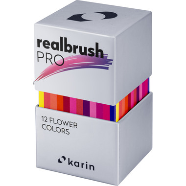 KARIN Real Brush Pen Pro 0.4mm 31C4 Flower colours 12 pièces