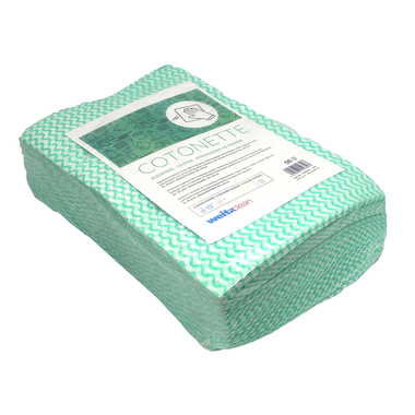 WEITACLEAN Panni Cotonette 38x60cm 238531 verde 50 pezzi