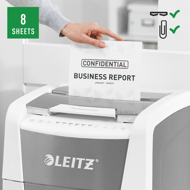 LEITZ Aktenvernichter IQ AF 8016-20-00 Office 300, P-5, 60lt