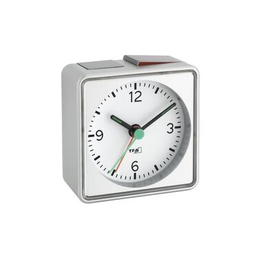 TFA Dostmann Klassischer Wecker Pusch Weiss