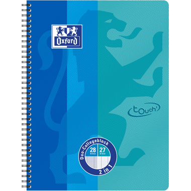 OXFORD Collegeblock Duo Touch A4+ 400101422 ligné, 90g 50/30 flls.