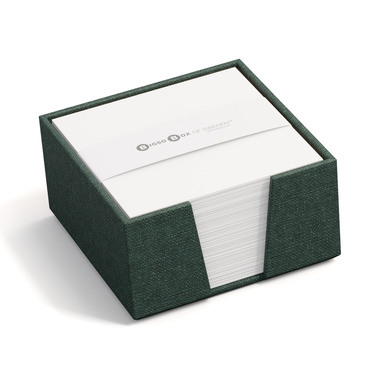 BIGSO BOX OF SWEDEN Zettelkasten James 110x110mm 2711C5901 Leinen, dunkelgrün