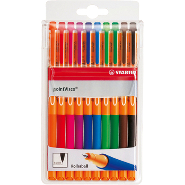 STABILO pointVisco Gelschreiber 0.5mm 1099/10 10 Farben ass.