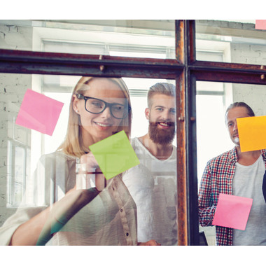 MAGNETOPLAN Static Notes 100x100mm 11250110 ass. 250 pezzi