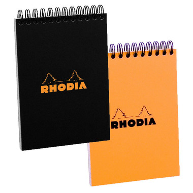 RHODIA Bloc spirale orange A7 11500C quadrillé 80 feuilles