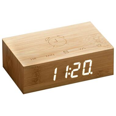Gingko Digitalwecker Flip Click Clock Braun