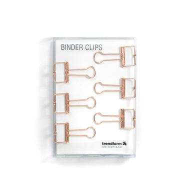TRENDFORM Binder Clips 19mm SY0420 cuivré, set de 6
