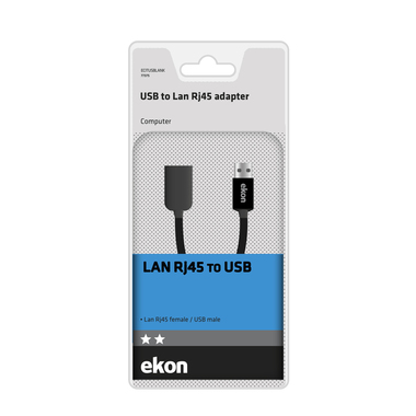 Adaptateur LAN USB-A femelle pour MacBooks, ordinateurs portables et PCs | Ekon