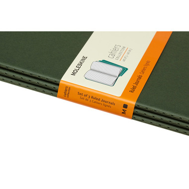 MOLESKINE Cahier L/A5, 3x, Liniert 855273 Myrtengrün 3 Stück