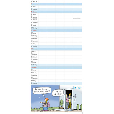 HEYE Pianificatore Butschkow 2026 1588+26 1M/1P TE 5 colonne 21x45cm