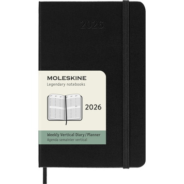 MOLESKINE Agenda Classic Pocket 2026 DHB12WV2Y26 1S/2P nero HC 9x14cm