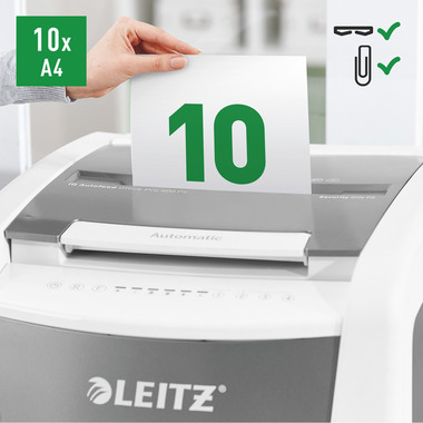 LEITZ Aktenvernichter IQ AF 8018-20-00 Office Pro 600, P-5, 110lt