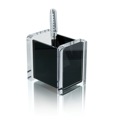 WEDO Stifteköcher EXKLUSIV 604001 9.4x6.5x9.4 Acryl schw./tran.