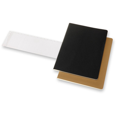 MOLESKINE Quaderno cartone A4 602534 rigato,nero/marr.160p. 2 pz.