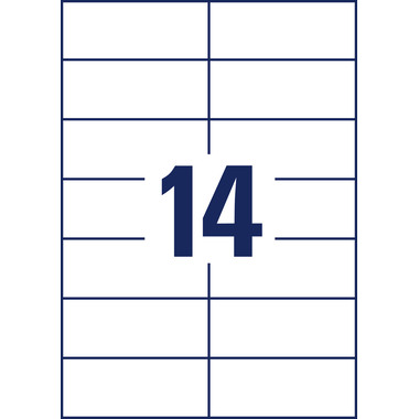AVERY ZWECKFORM Etiketten 105x42,3mm 3653-200 weiss 3080 Stk./200+20 Blatt