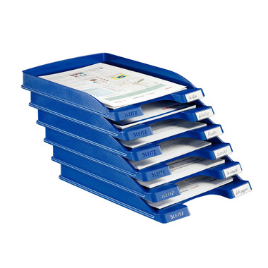 LEITZ Plus Briefkorb, flach A4 52370035 blau