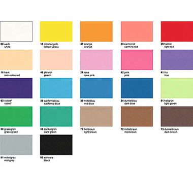 URSUS Moosgummi 30x40cm 8340000 weiss 5 Stück