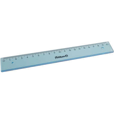 PELIKAN Règle 20cm 7137448 Transparent-bleu Blister