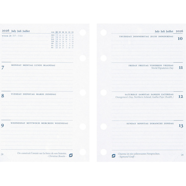 SUCCES Agenda Mini 2026 841207000026U 1W/2S Ersatzkal. 6.7x10.4cm