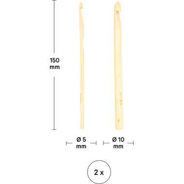 I AM CREATIVE Häkelnadel Set 6201.11 10 & 5 mm 2 Stück