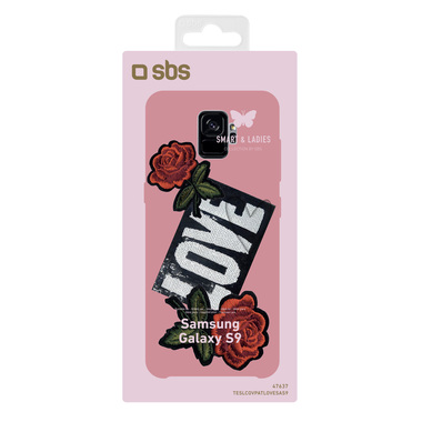 Coque rigide avec patch Love pour Samsung Galaxy S9