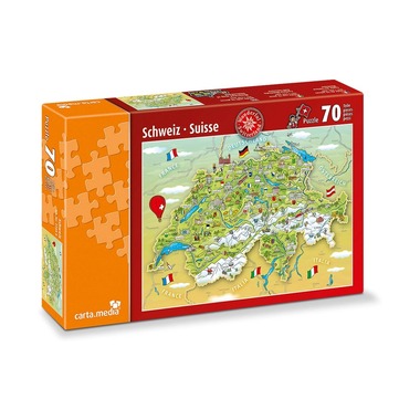 Carta.Media Puzzle Carte illustrée de la Suisse
