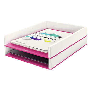 LEITZ Briefablage WOW DuoColour A4 53611023 weiss/pink