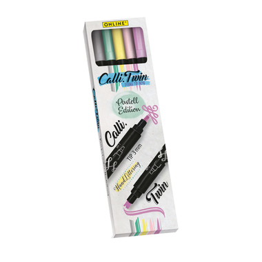 ONLINE Calli Brush Twin 3mm 18608 Pastel, ass. 5 pezzi