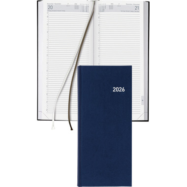 BIELLA Geschäftsagenda Le Jour 2026 801310050026U 1T/1S blau ML 13.5x31.5cm
