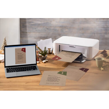 SIGEL Weihnachts-Motivpap.-Set A4 DP400 Cut-out style Kraftpapier